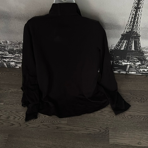 Talbots black Light Sweater open cardigan Sz S - Picture 3 of 13